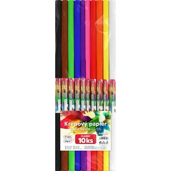 Speciální papír Krepový papír JUNIOR 200x50 cm CLASSIC (sada 10 ks)