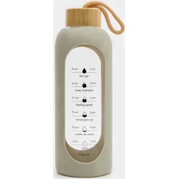 Sinsay - Skleněná láhev s motivační stupnicí - krémová - 295ES-12X - 295ES-12X-ONE