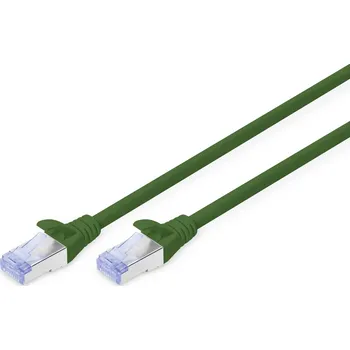 Datový kabel Digitus DK-1532-150/G RJ45 síťové kabely, propojovací kabely CAT 5e SF/UTP 15 m zelená PVC plášť, dvoužilový stíněný, točený drát 1 ks