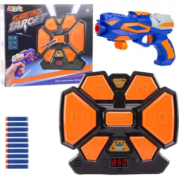 Hračka Střelecká hra s pěnovými šipkami a elektronickým terčem s LED počítadlem