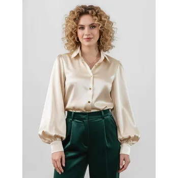 Dámská košile Dámská saténová halenka VSB ELEGANT , VELIKOST XL