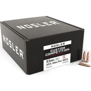 Sportovní střelba Střely Nosler Custom Competition 6,5mm, dia .264, 140grs - MAXIpack 1000ks