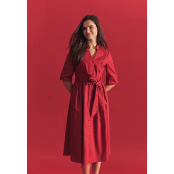 Dámské šaty Tatuum BAVLNĚNÉ ŠATY S LÁTKOVÝM OPASKEM – TIRAMI