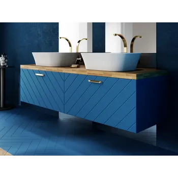 Koupelnový nábytek Besco FLOO 60 cm NASUF654CCP umyvadlová skříňka černá matná / černá pravá