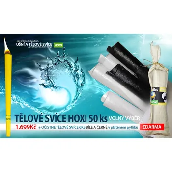 Tělové svíce HOXI 50ks MIX vlastní výběr + očistné tělové svíce ZDARMA