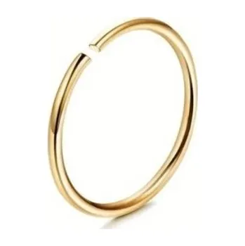 Piercing Zlatý kruhový piercing 10 mm z chirurgické nerezové oceli Elegantní hladký tělový šperk s klasickým kulatým tvarem
