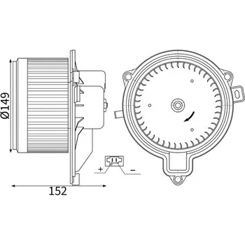 Autodíl Vnitřní ventilátor MAHLE AB 444 000S