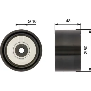 Vratná/vodicí kladka, klínový žebrový řemen GATES T36259