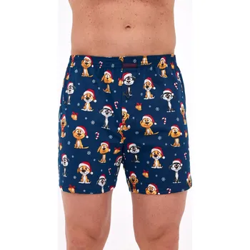 Trenýrky VÁNOČNÍ BOXERKY 016 3-5XL Z/25 GRANÁT 5XL