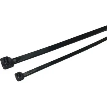 Organizace kabelů Kabelová vázací páska Nedá se uvolnit 360mm 7,6 mm Černá Nylon 66 RS PRO