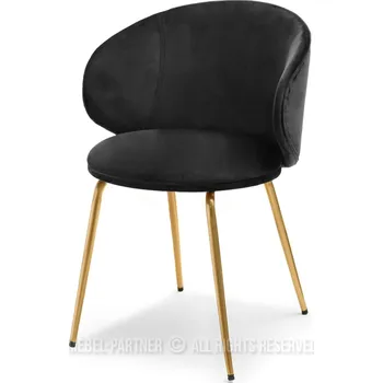 Křeslo Mebel Partner Carmen (černá + zlatá)