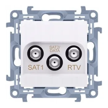 Elektrická zásuvka SIMON 10 Anténní zásuvka SAT-SAT-TV CASK2F.01/11