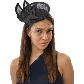 Brož SEEBERGER Fascinátor - černý Velikost: Unisize (S-XL)