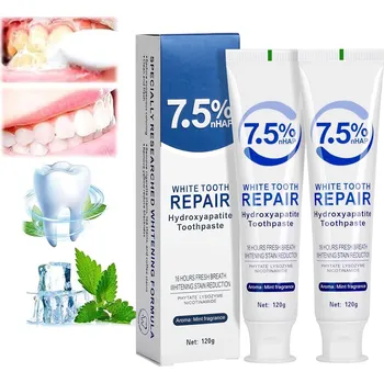 zubní pasta 2x Zubní pasta s hydroxyapatitem, Hloubkově čisticí zubní pasta