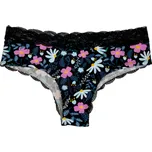 Dámské kalhotky s krajkou Fialové květy
