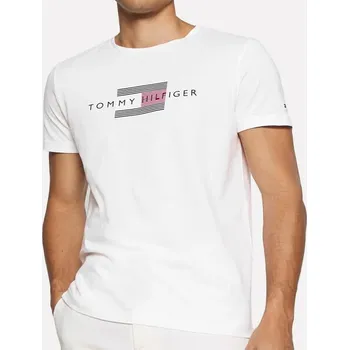 Pánské tričko Pánské bílé triko Tommy Hilfiger - Velikost 3XL 23117 MW0MW20164