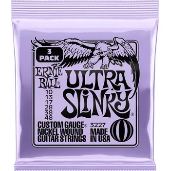 Strunný nástroj Ernie Ball 3227 Nickel Wound Ultra Slinky 3 Pack + prodloužená záruka 3 roky