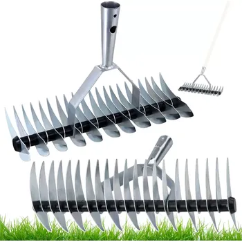 Vertikutátor Ruční aerátor a vertikutátor LEAN na trávník, oboustranný, šířka 34 cm