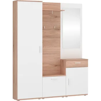 Kuchyňská linka Předsíňová stěna Mia - Homevita San Remo světlé/Bílá perla 150x190 cm