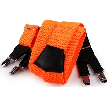 Kšandy Šle šíře 4 cm délka 120 cm neon, malé, 3 oranžová neon