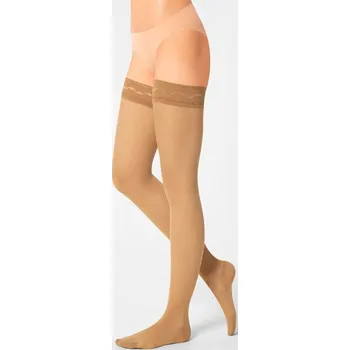 Dámské punčochy Maxis Relax Premium stehenní punčochy s krajkou Medium Nude