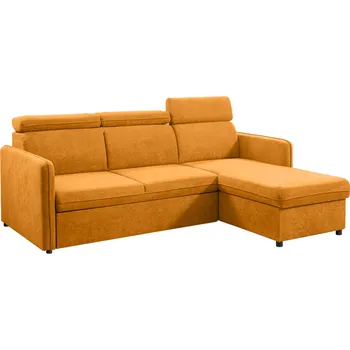 Obývací pokoj Rozkládací sedací souprava, hořčicová, ALECHANDRO A ROH