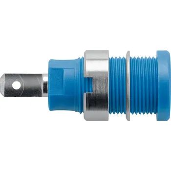 Krokosvorka Schützinger DI SEB 6450 Ni / BL bezpečnostní vestavná zásuvka 4 mm modrá 1 ks