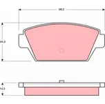 TRW Sada brzdových doštiček, kotoučová brzda GDB945