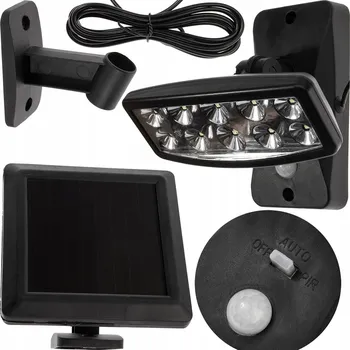 Venkovní osvětlení SOLÁRNÍ LAMPA S ČIDLEM POHYBU a soumraku 2W s kabelem