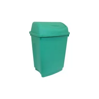 Odpadkový koš Koš na papír 50L, Zelená Překlápěcí víko Plast