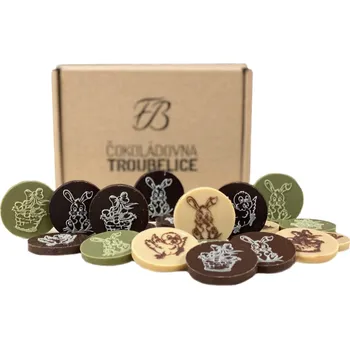 Čokoláda Čokoládovna Troubelice Sada velikonočních koleček 24 ks v krabičce