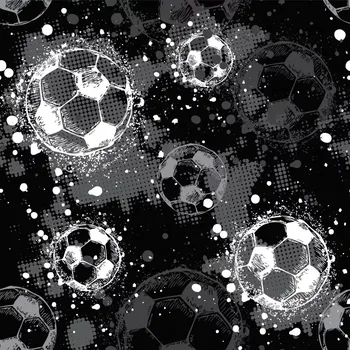 Úplet, Šedočerné fotbalové míče (E) (Top kvalitní úplet Bella digitisk)