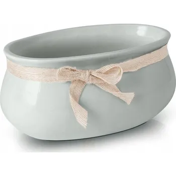 Květináč Obal Na Květináč na květináč 10,5 x 23 cm keramický šedý