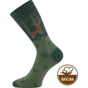 Pánské ponožky Pánské ponožky Lovix - 47-50 / khaki