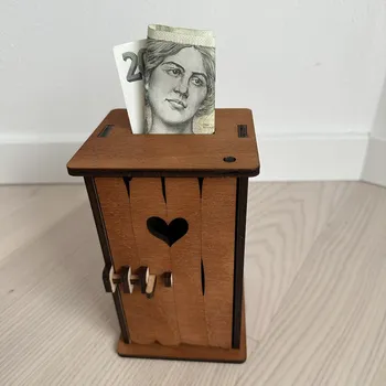 Pokladnička Vtipná pokladnička - výběr s jubilei Barva: Hnědá, Jubileum: Bez jubilea, Varianta: Bez textu