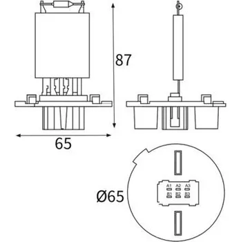 Autodíl Odpor, vnitřní tlakový ventilátor MAHLE ABR 57 000S