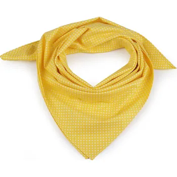 Šátek Bavlněný šátek s puntíky 65x65 cm, malé, 10 žlutá