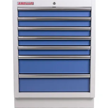 AHProfi Celokovová skříňka s 7-mi šuplíky PROFI, modrá - MTGC1307