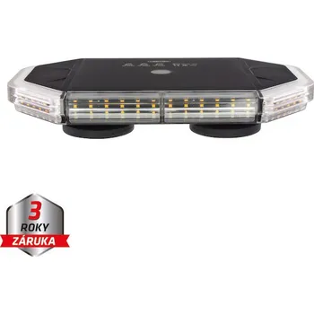 Autodíl LED rampa 280mm, oranžovo bílá, magnet 10-30V, ECE R65, sre9-280AWM