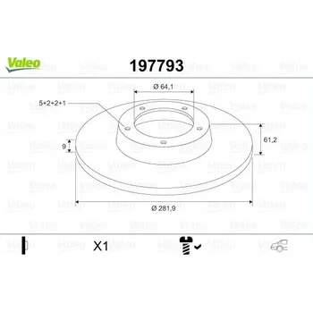 Brzdový kotouč Brzdový kotouč VALEO 197793