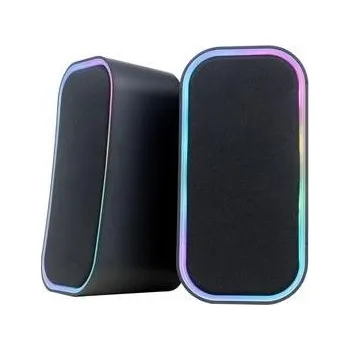 Elektronika PLATINET OMEGA REPRODUKTORY STEREO 2.0 6W RMS RGB Bluetooth USB 3,5 mm Audio černý