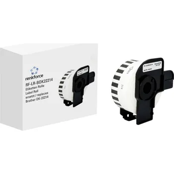 Tiskárna štítků Renkforce role etiket kompatibilní náhradní Brother DK-22214 12 mm x 30.48 m papír bílá 30.48 m standardní univerzální etikety RF-6027528
