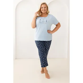 Pánské pyžamo DÁMSKÉ PYŽAMO 733 BIG W/26 Modrá XXL