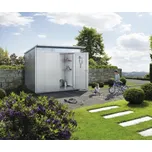 Plechový zahradní domek Biohort AvantGarde A6 dvoukřídlé dveře 254 x 214 cm stříbrný metalický