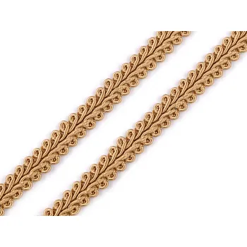 Prýmek šíře 8 mm, střední, 16 (6) zlato hnědá