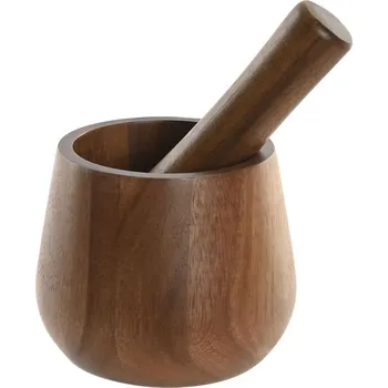 Kuchyňský gril Kuchyňský hmoždíř Home ESPRIT Akátové dřevo (12 x 12 x 16,5 cm)