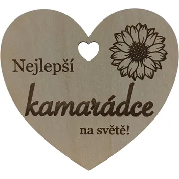metr Nejlepší kamarádce Dřevěné srdíčko