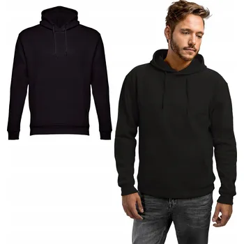 Pánská mikina Tepláková mikina HOODIE klokanka s kapucí černá XL