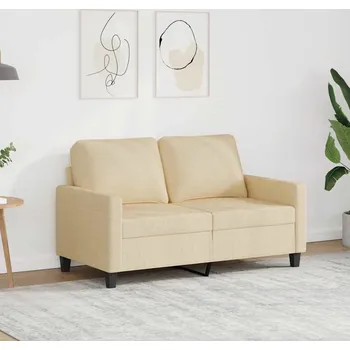 Pohovka vidaXL 2místná pohovka 120 cm textil [359159] Barva: krémová