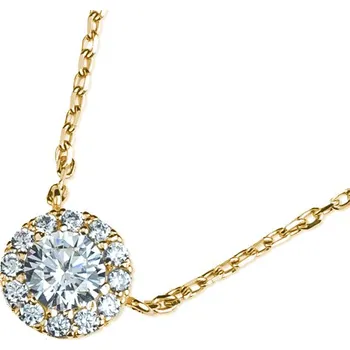 Náhrdelník Couple, Elegantní náhrdelník Mirabel, žluté zlato se zirkony, délka 45 cm, 585-14-5-1266.0Z00.0.45.001.33